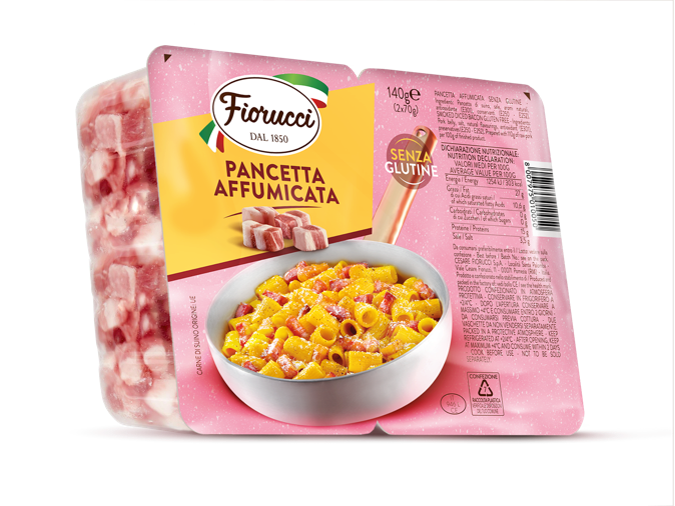 Pancetta affumicata a cubetti 140g